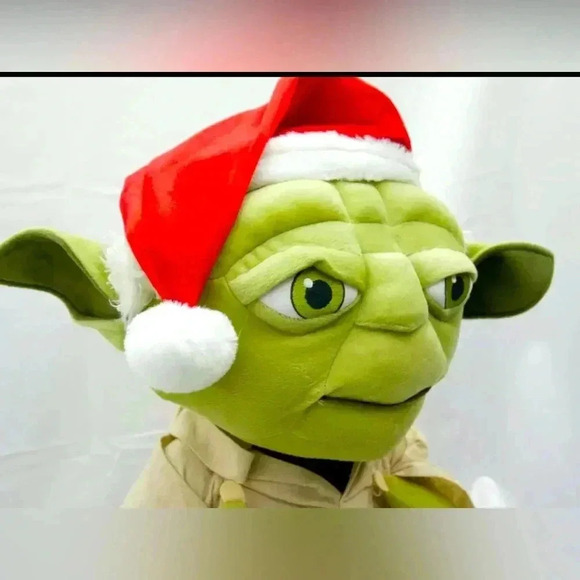 BIG 20 inch Tall Star Wars Yoda Plush- Christmas Santa Claus by Gemmy - Picture 5 of 9